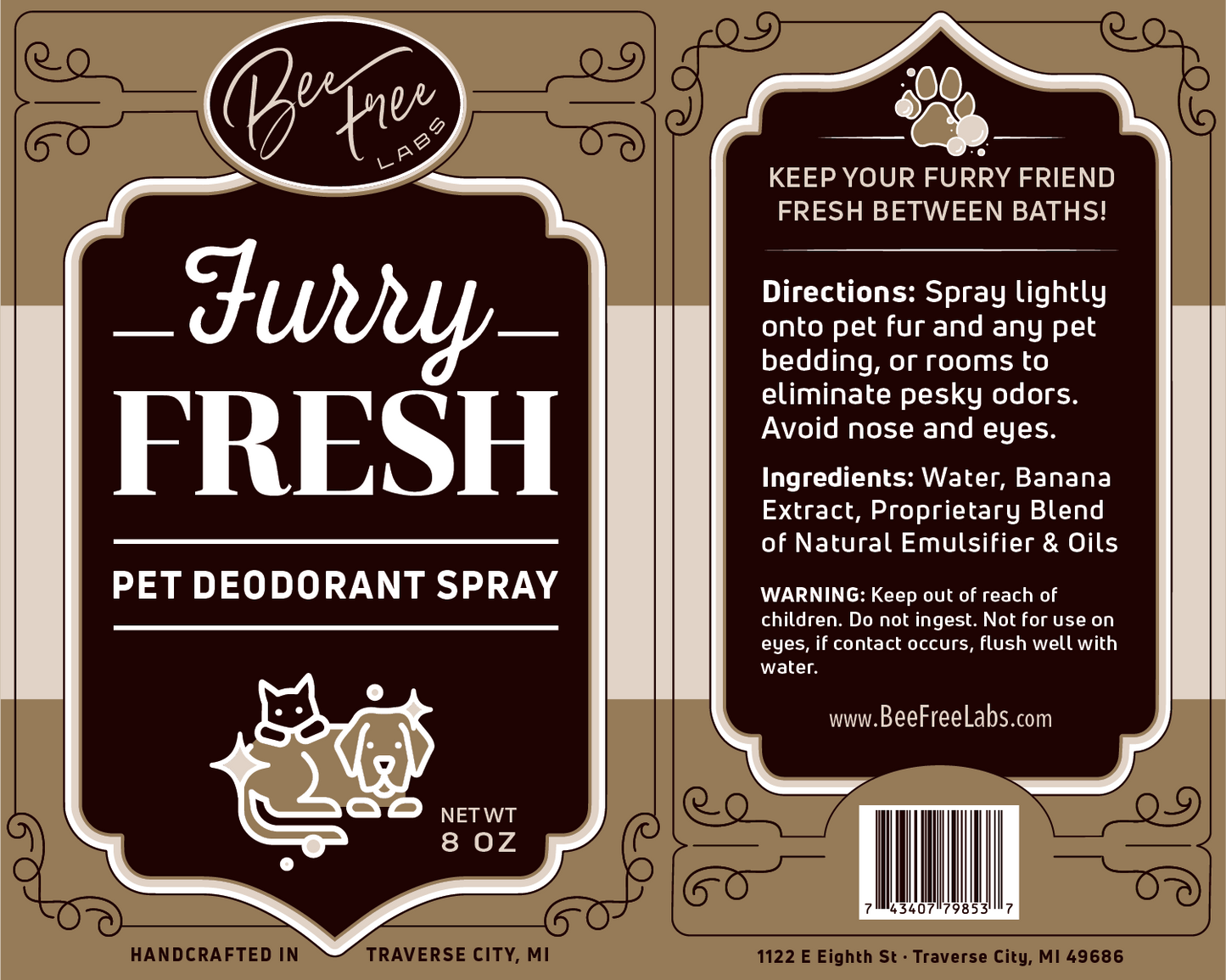 Furry Fresh - Pet & Pet Area Spray