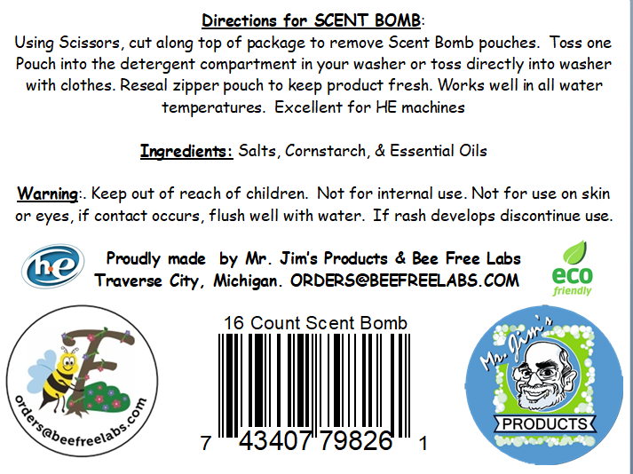 Scent Bomb - Dissolving Laundry Scent Pouches